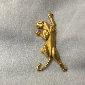 Vintage Gold Panther Brooch